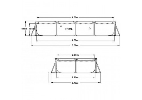 28273 Бассейн сборный каркасный Intex 450 x 220 x 84 см