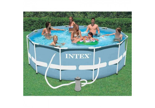 26702 Бассейн каркасный круглый INTEX Prism Frame Pool 305х76+фильтр-насос картр. 1250 л/ч