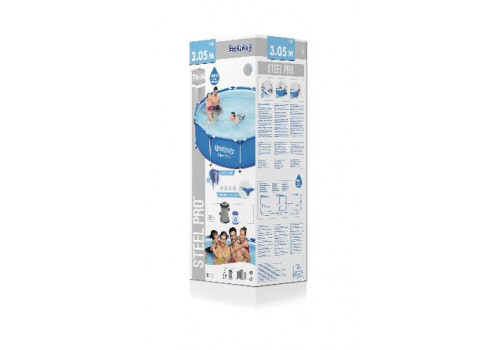 56679 Bestway Круглый каркасный бассейн 305х76см + фильтр-насос