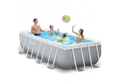 26788 Бассейн прямоугольный каркасный Intex 400х200х100 см + фильтр и лестница